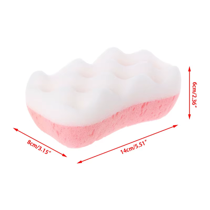 Éponge de bain pour soins de la peau, brosse de bain confortable pour le corps