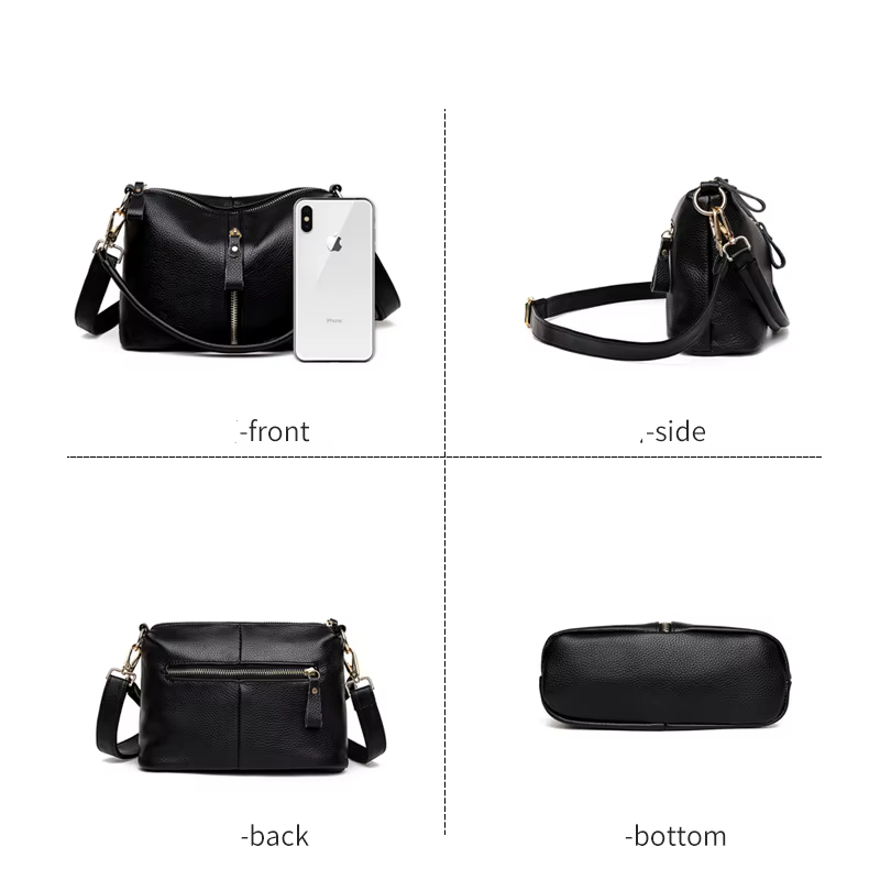 Sacs à main en cuir véritable pour femmes, cuir de vachette naturel, décontracté, simple, petit, haute qualité, femme initiée, bandoulière, fourre-tout