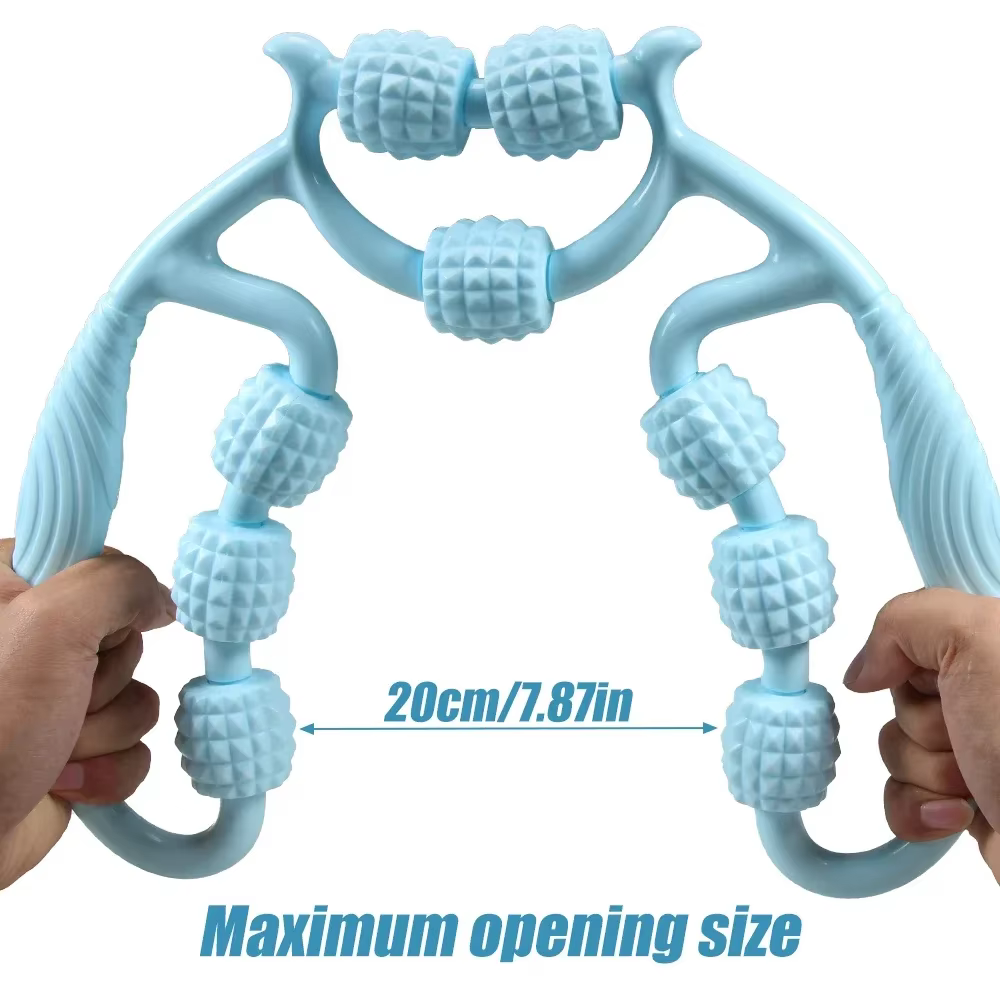 1 pièce Rouleau de massage musculaire à 9 roues pour soulager les douleurs musculaires