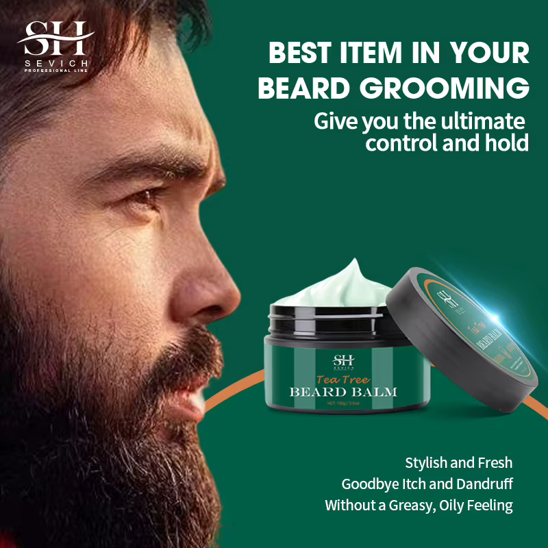 Crème à barbe pour hommes 100% naturel arbre à thé effet hydratant après-shampooing