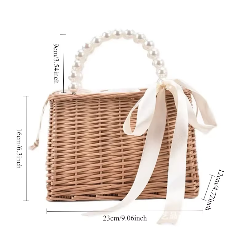 Sacs en paille pour femmes, sacs à main carrés, sacs à bandoulière en rotin d'été, sacs fourre-tout petits tricotés à la main, nouvelle mode femme 2025