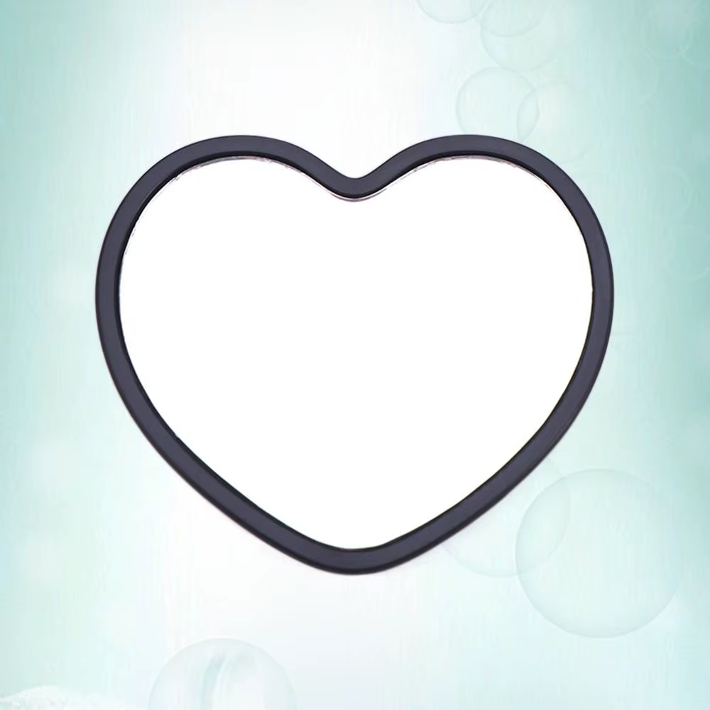 Miroir moderne simple face en forme de cœur, petit miroir à main haute définition, miroir de maquillage de beauté pour filles