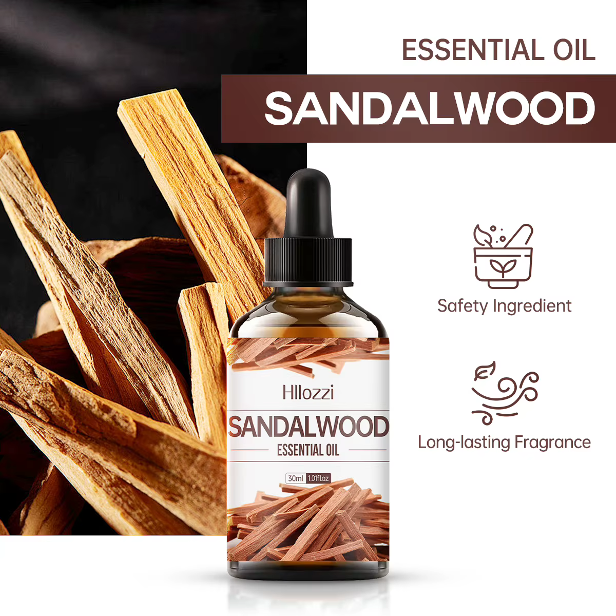 Huile essentielle de bois de santal adaptée au massage