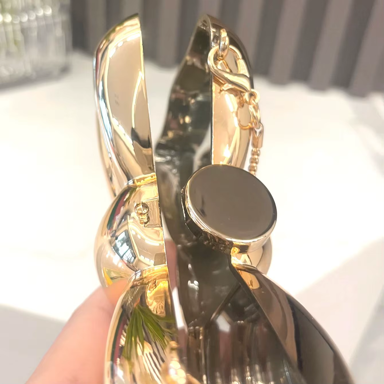 Sac de soirée doré sacs à main et sac à main de luxe sacs à bandoulière design forme drôle fête mariage rond acrylique brillant pochette sac à main