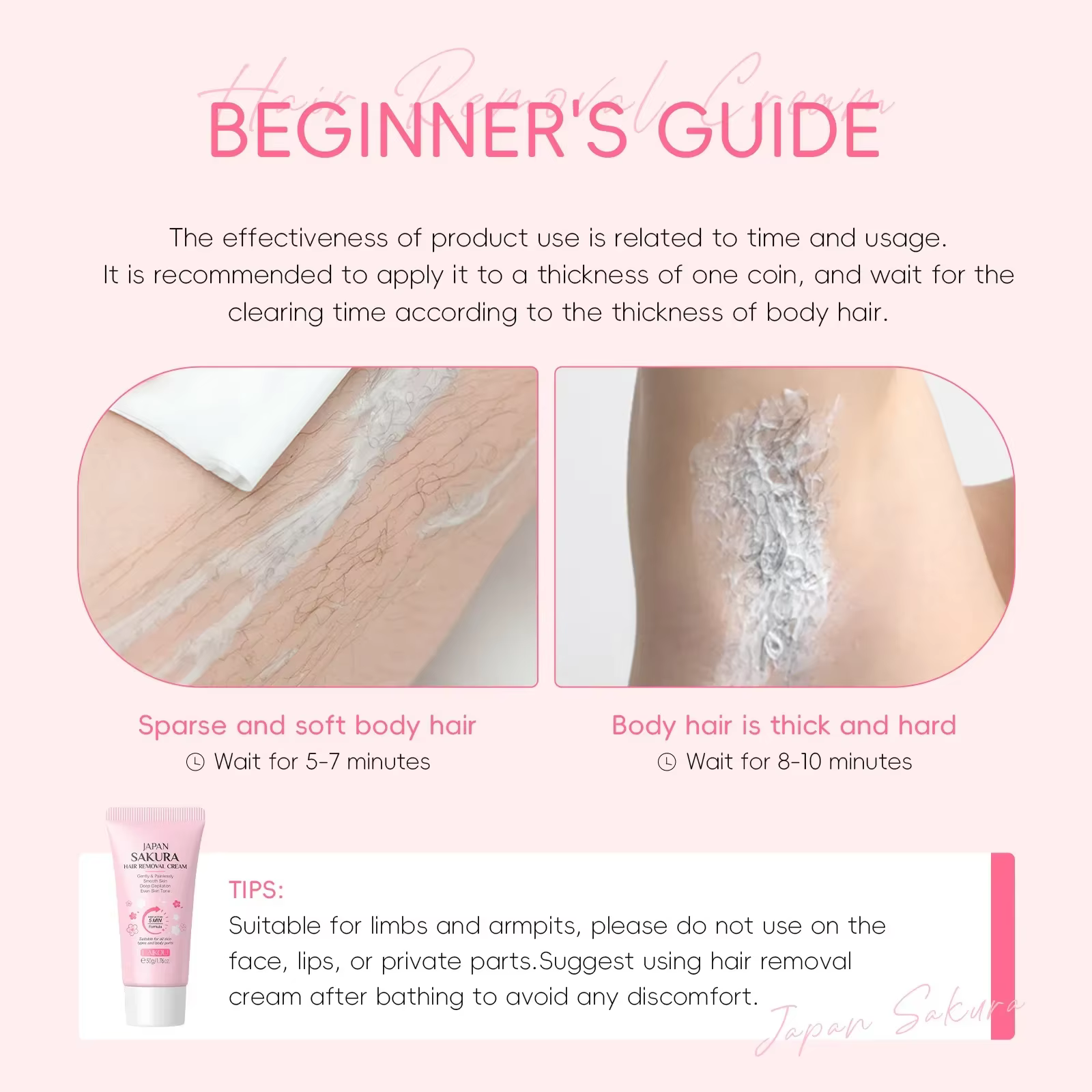 Crème dépilatoire hydratante pour le corps