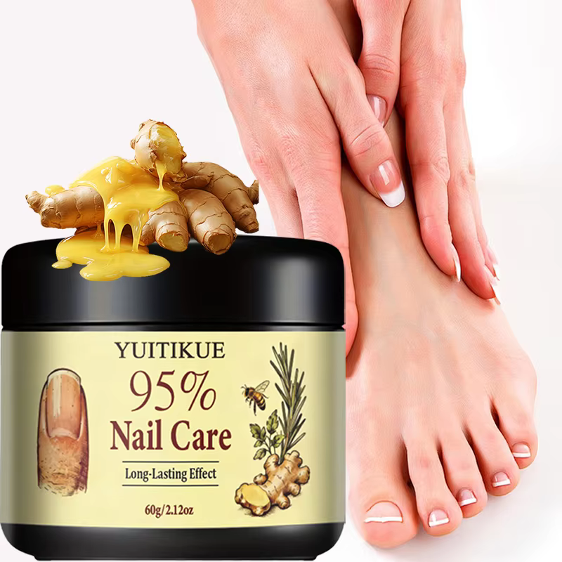 Crème de soin des ongles YUITIKUE 95% | Nourriture longue durée | Formule naturelle au gingembre et au romarin