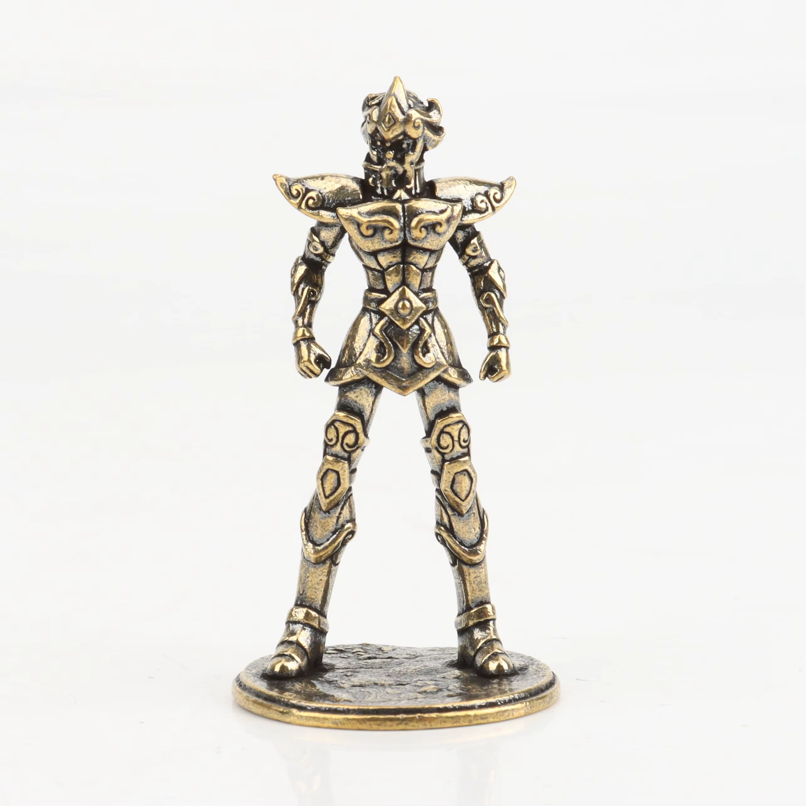 Figurines miniatures Saint Seiya en laiton doré, chevaliers du zodiaque vintage en métal, statue des douze Saints Dorés, modèle de collection, jouet, cadeaux