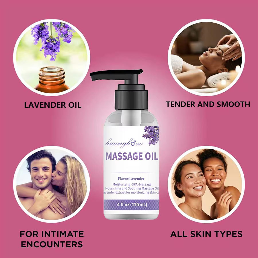 Huile de massage à la lavande pour les muscles apaisants