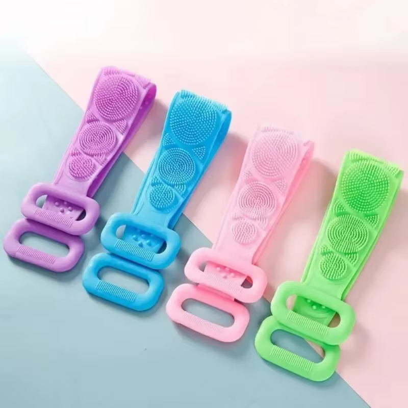 1 éponge de massage exfoliante en silicone pour le dos
