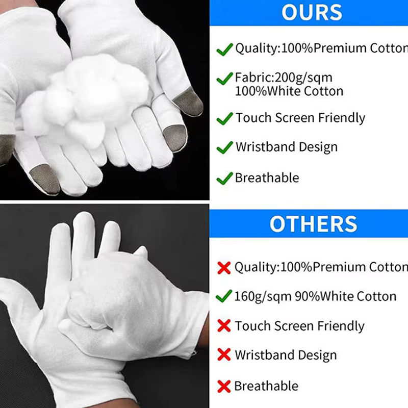 Gants hydratants en coton doux pour les mains sèches et craquelées