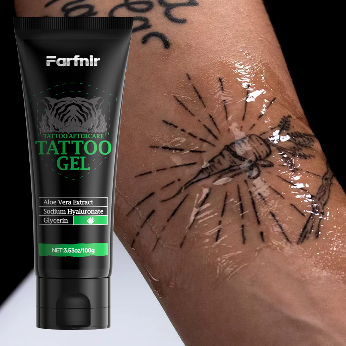 Le gel de tatouage 3, 53 oz/100 g convient à l'hydratation et à l'entretien en profondeur après