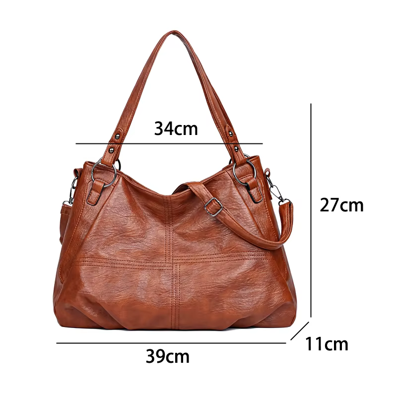 Sac à Main Simple en Cuir Souple de Grande Capacité pour Femme, Fourre-Tout de Luxe Célèbre de Styliste, de Haute Qualité, à la Mode