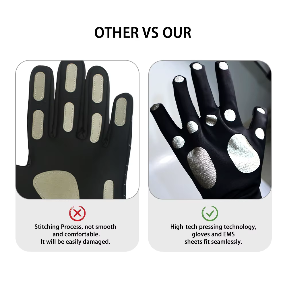 Gants de massage EMS épais pour la récupération musculaire