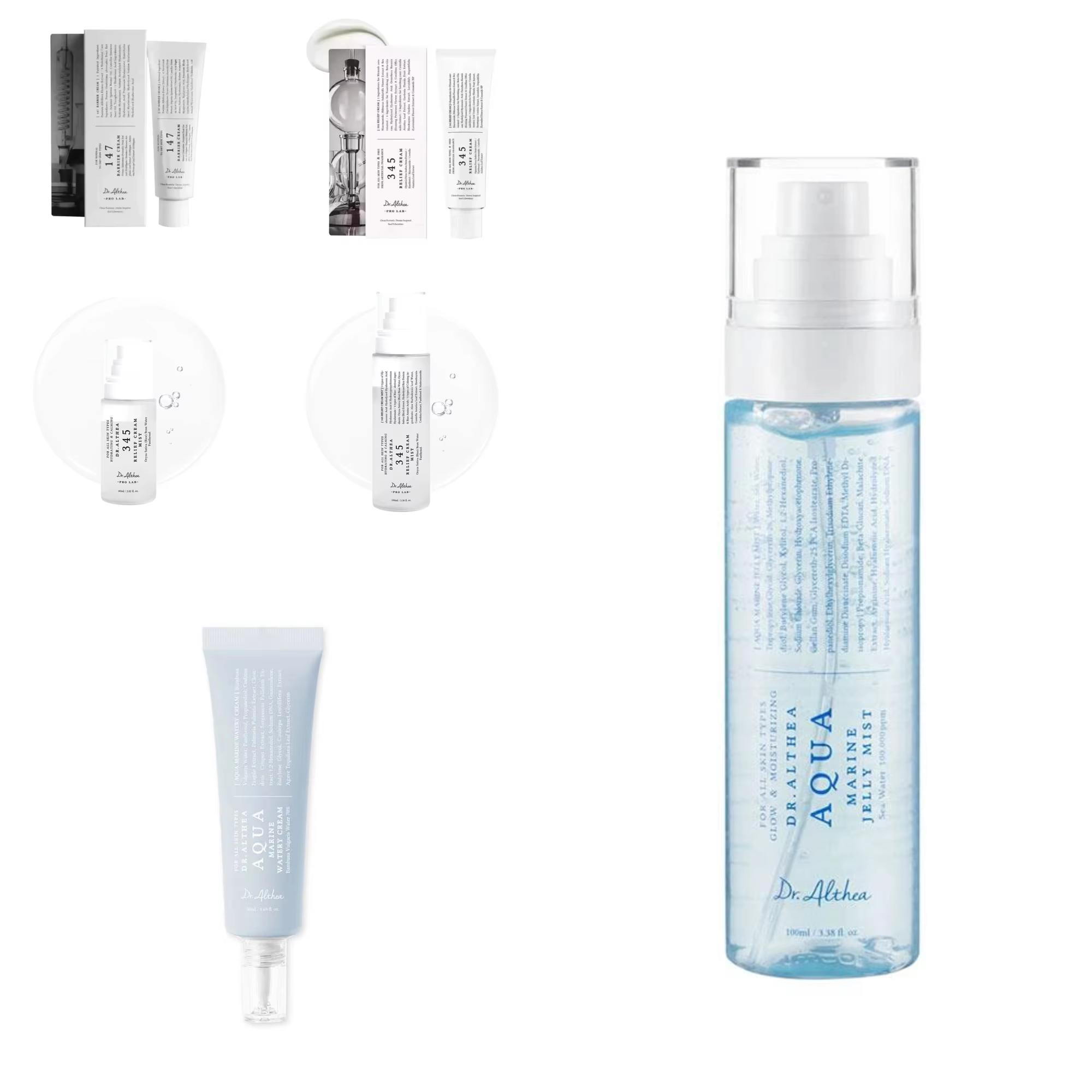 Crème hydratante apaisante quotidienne Dr.Althea 345 / Brume pour la réparation de la peau, soin nourrissant et apaisant, soin doux pour tous types de peau