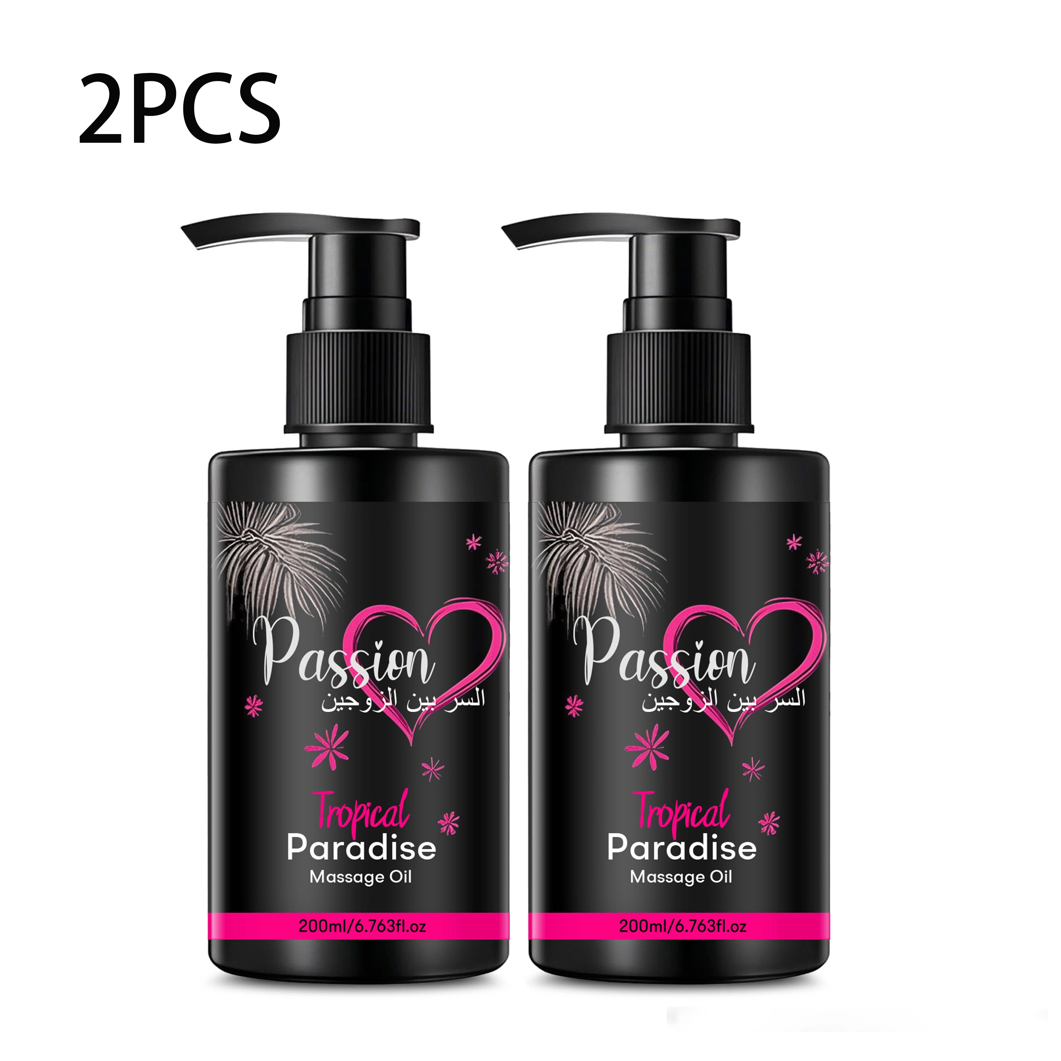2PCS Huile corporelle sensuelle pour couples