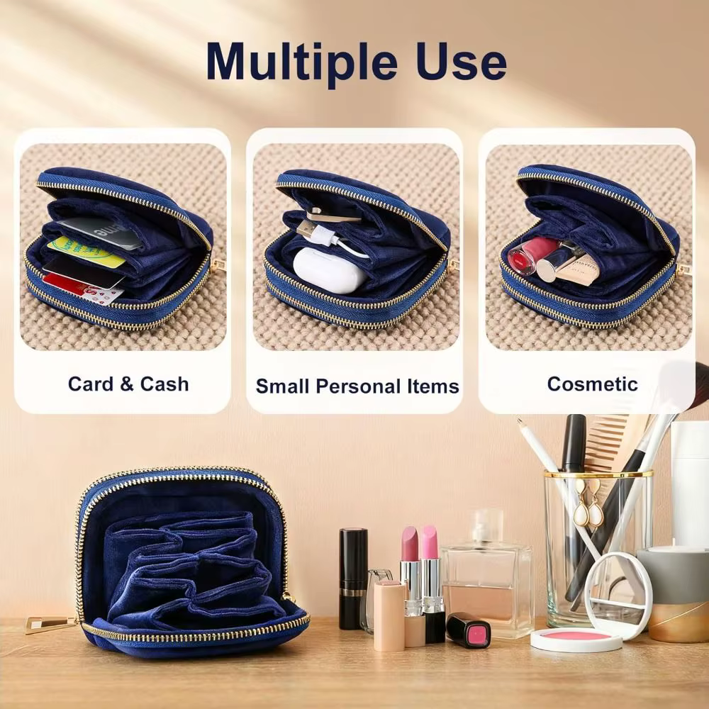 Sac de rangement pour bijoux, nouveau sac de rangement haut de gamme exquis de grande capacité, nouveau sac à main à fermeture éclair portable multifonctionnel pour voyage