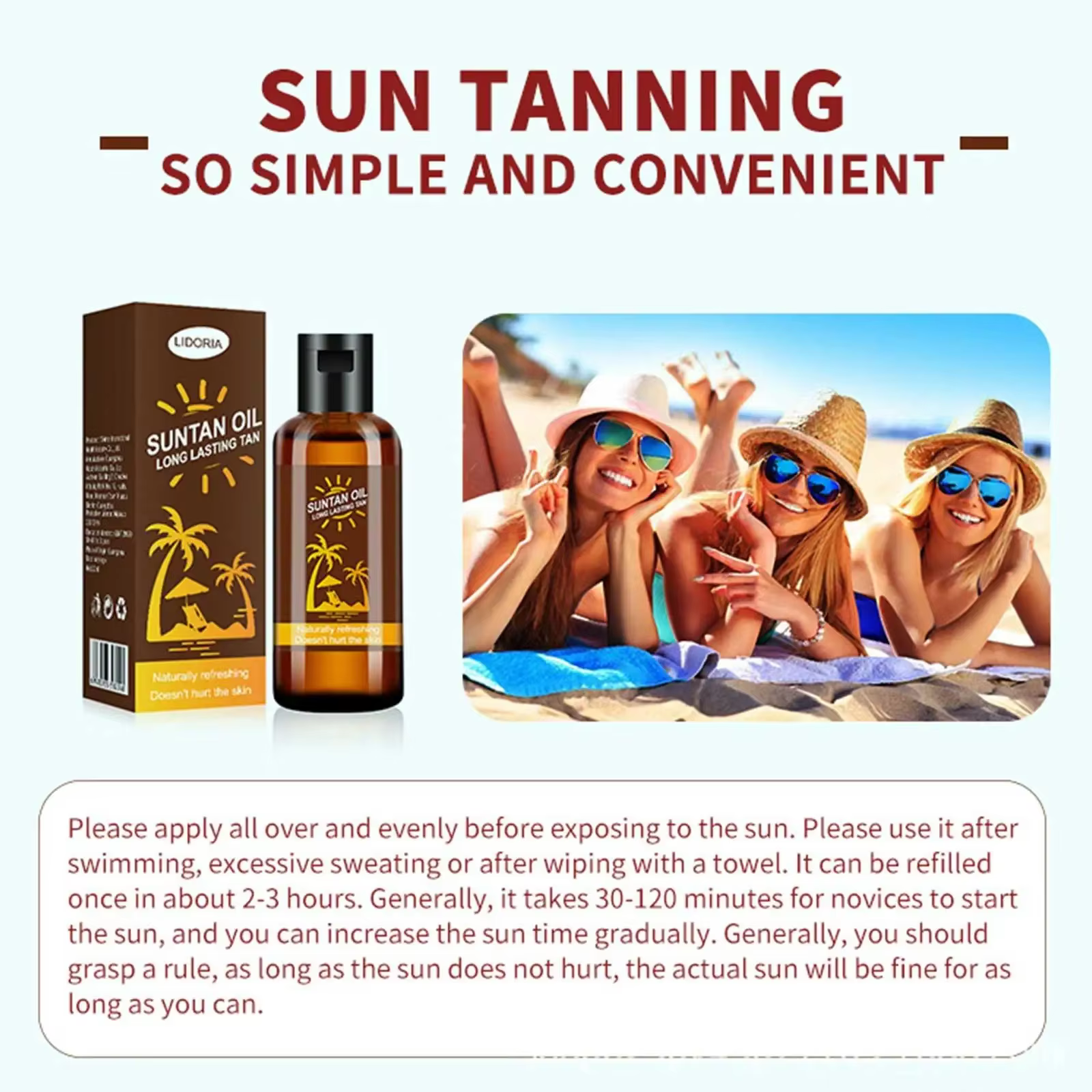 35ml Lotion de bronzage huiles corps bronzant auto-bronzant