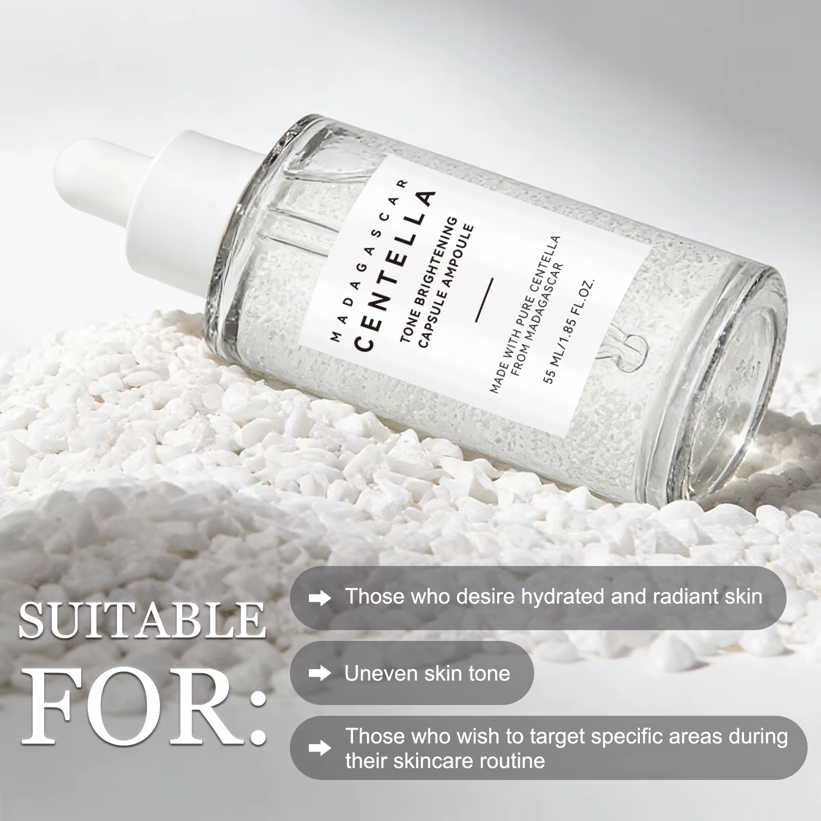 Ampoule éclaircissante Skin Tone Perfector 55ml - Sérum à la Centella et à la Niacinamide