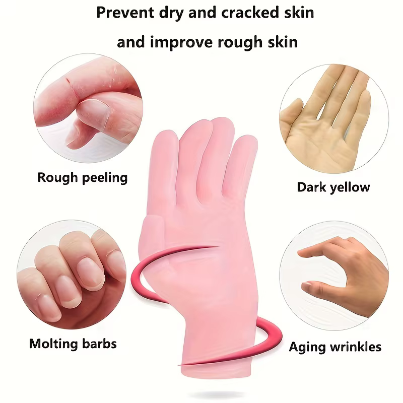 Lot de 2 gants hydratants en Silicone