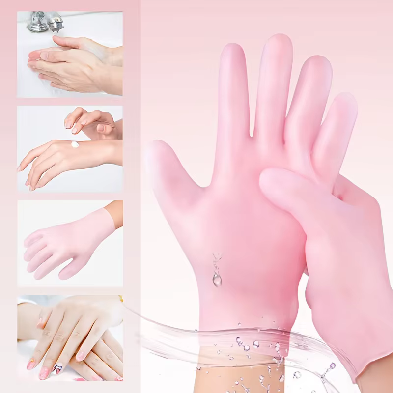 Lot de 2 gants hydratants en Silicone