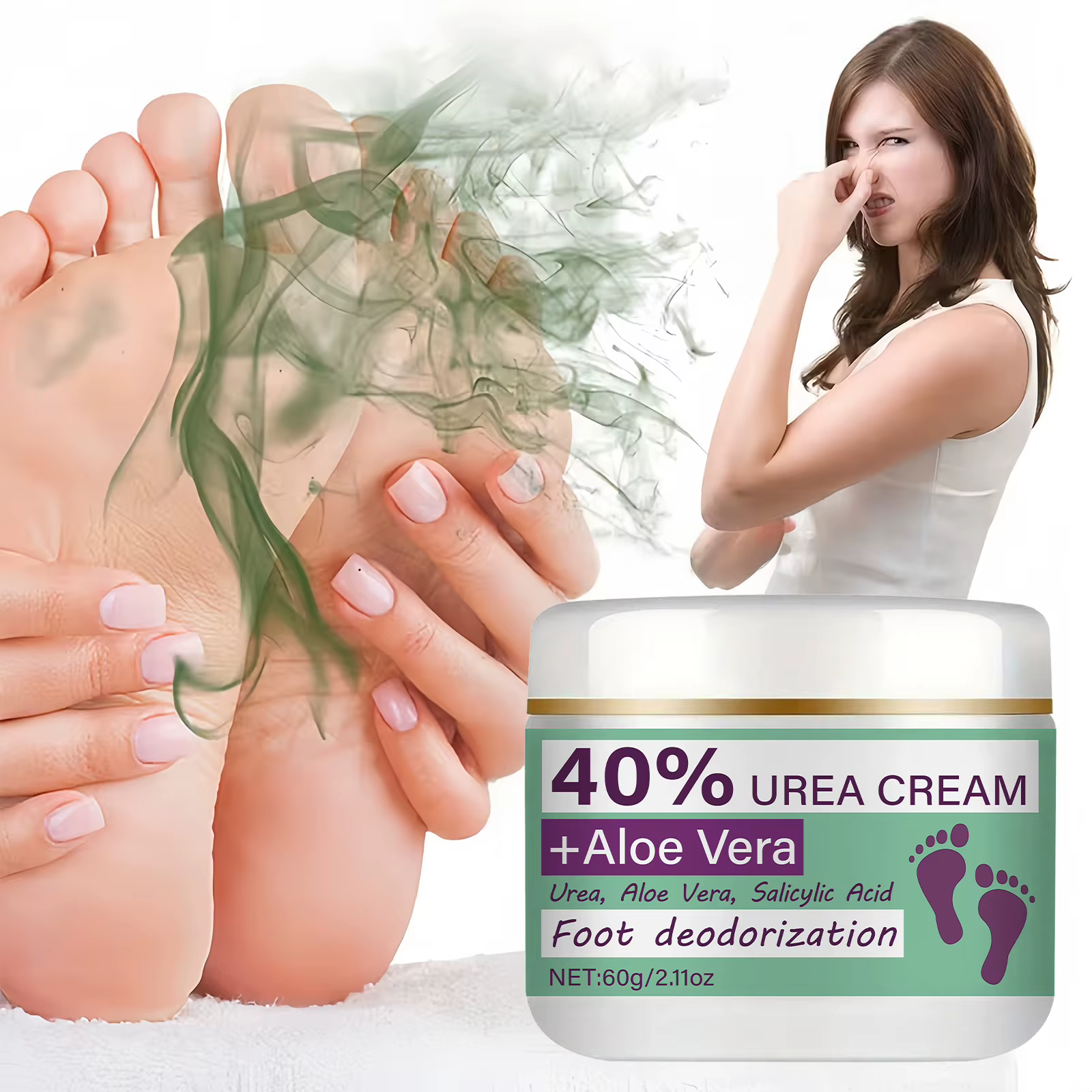 Crème déodorante pour les pieds - Élimination puissante des odeurs et protection contre la transpiration