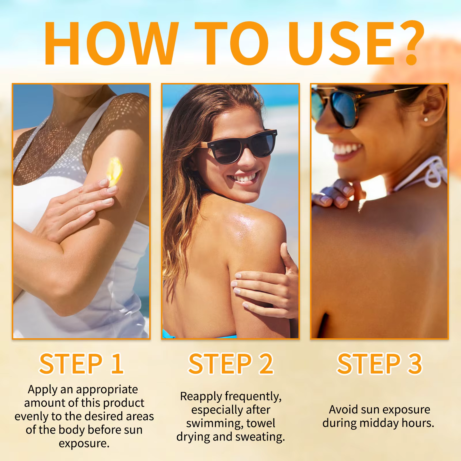 Crème rehausseur de bronzage rapide pour la plage d'été – Lotion et huile bronzante à action