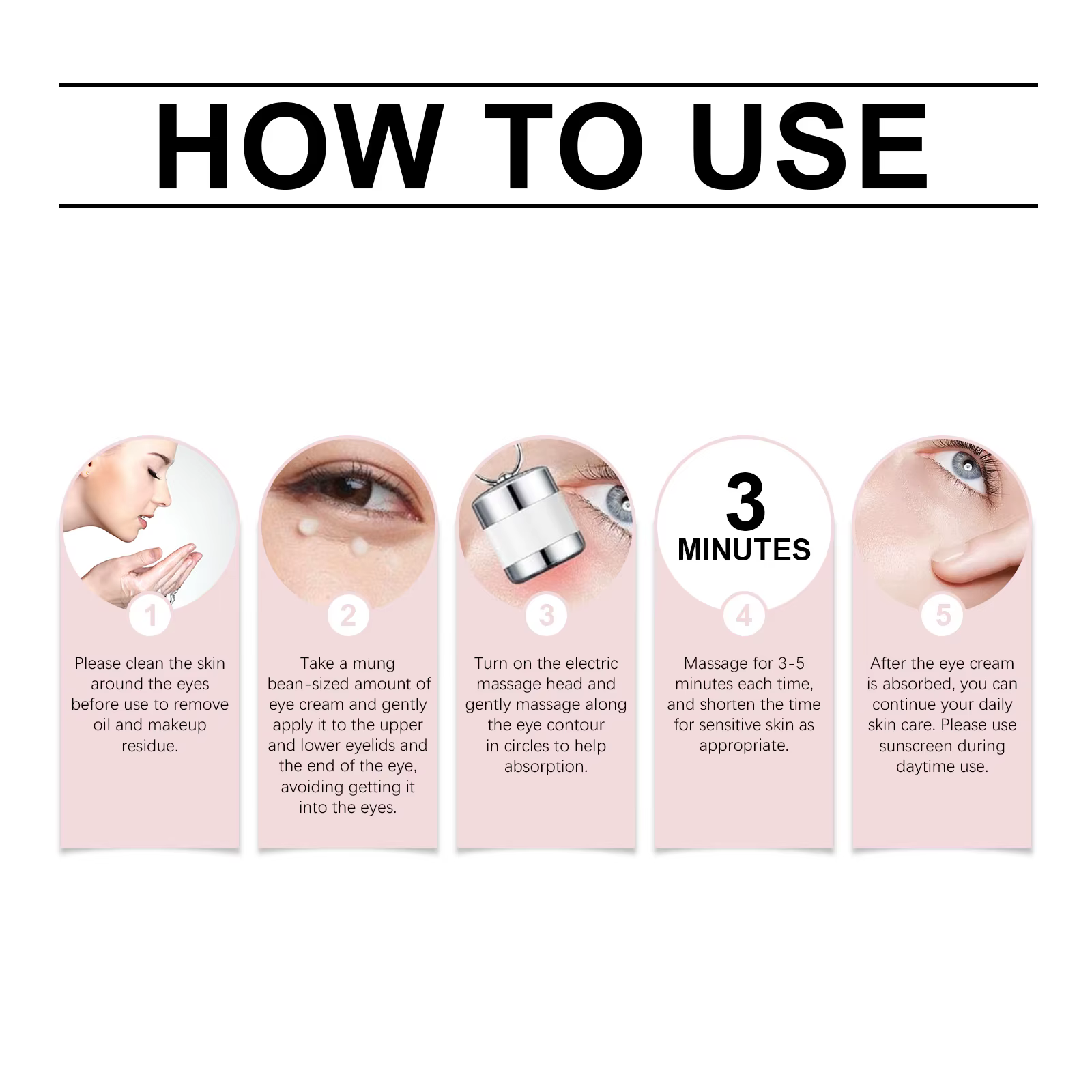 Crème raffermissante pour les yeux électrique 2-en-1