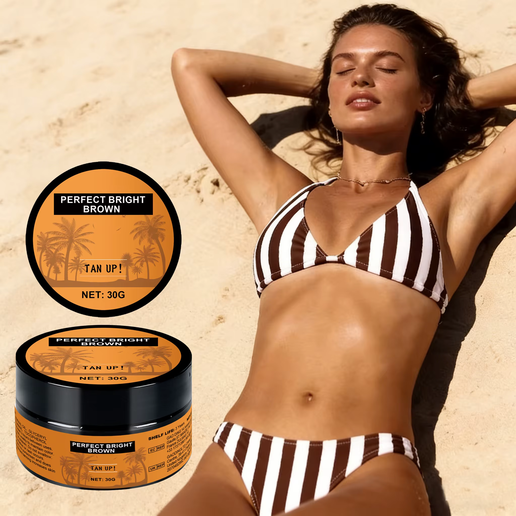 Crème bronzante naturelle nourrissante