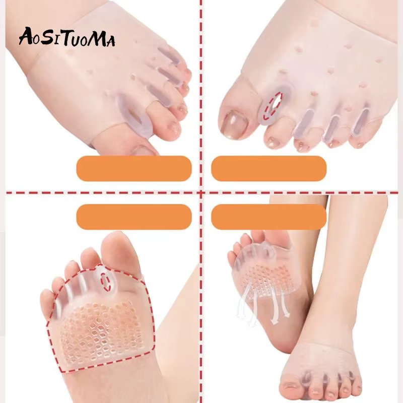 2 coussinets avant confortables en silicone pour la santé des pieds et le soulagement des oignons