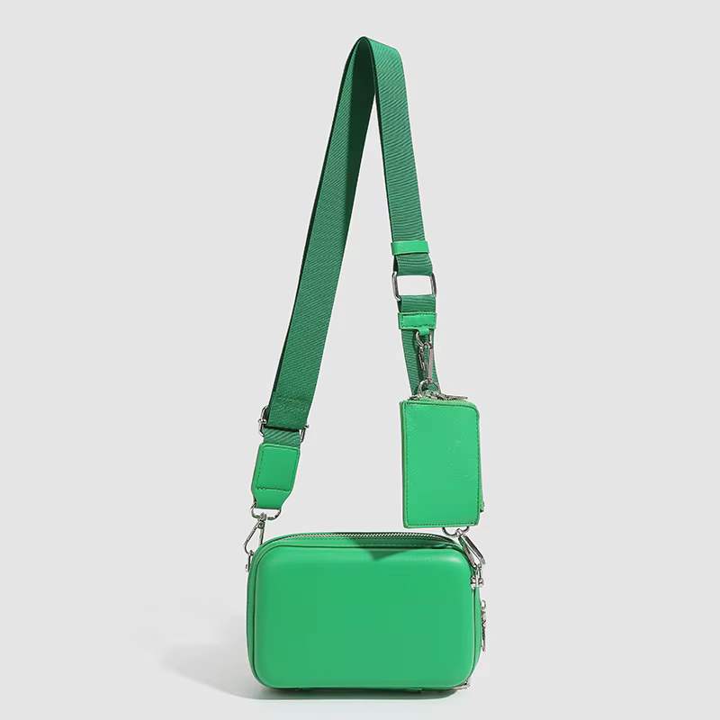 Sac à bandoulière rigide unisexe, sac à bandoulière noir, mode décontractée, évaluation de voyage, passeport et portefeuille