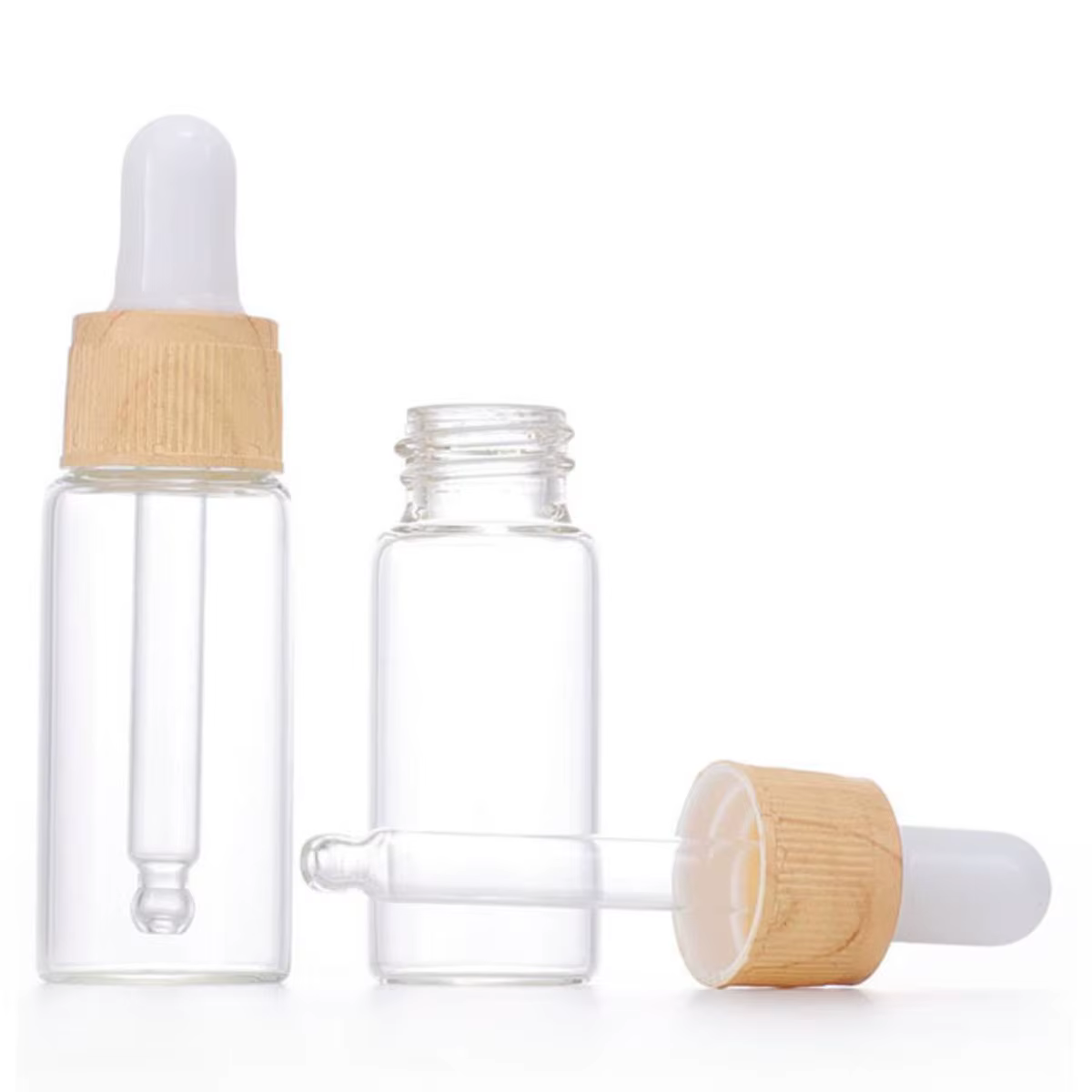 Flacon compte-gouttes en verre transparent 10x5ml - 20ml