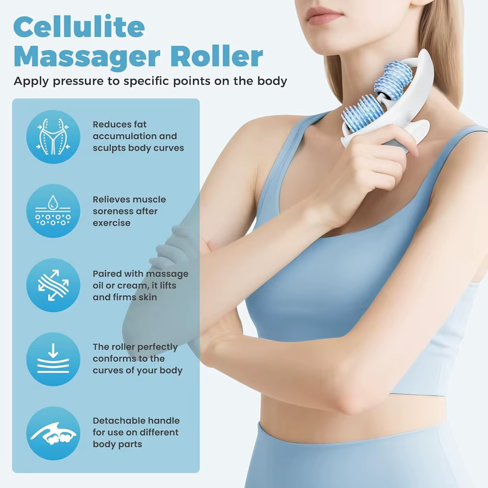 Outil de massage anti-cellulite - Masseur de drainage lymphatique - Rouleau musculaire