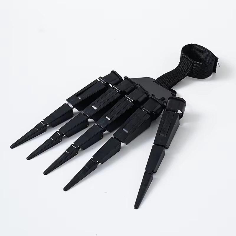 Doigts Articulés d'Halloween, Fausses Mains de Squelette Effrayantes, Gants de Doigts pour Cosplay, Accessoire Réaliste de Griffe de Fantôme Horreur, Décoration de Fête