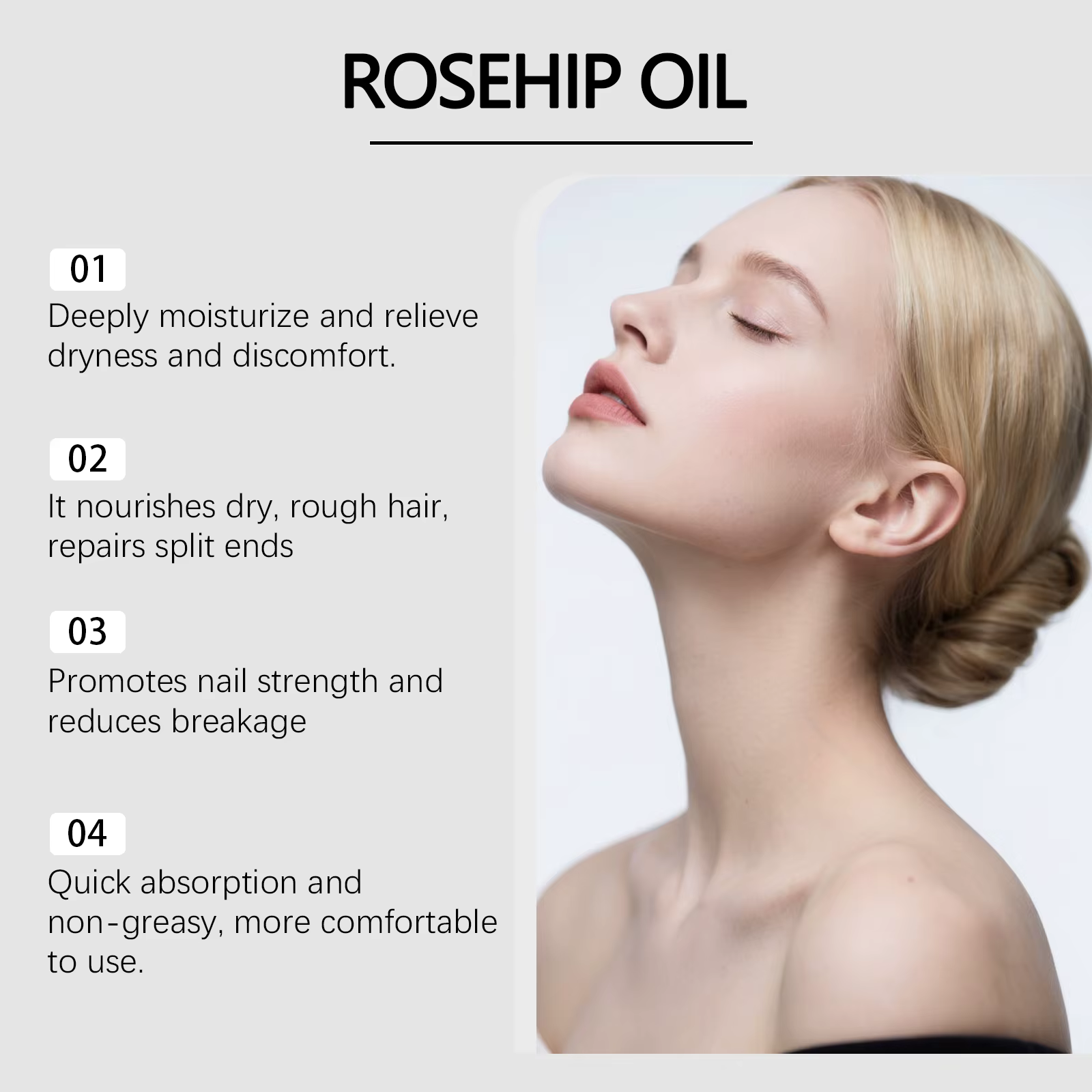 Sérum Traitant Anti-Âge à l'Huile Essentielle de Graines de Rose Musquée Naturelle
