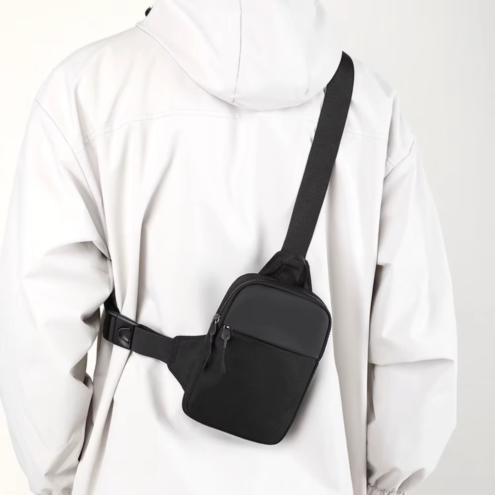 Sac de poitrine pour hommes, petits sacs à bandoulière en toile pour hommes, Mini écharpe en tissu, sac à main de Sport pour téléphone croisé