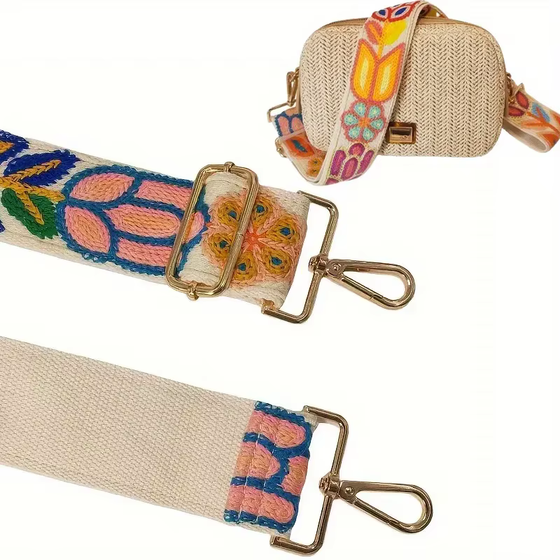 Sangle d'épaule de Style Vintage brodée à la main, polyvalente, mode, accessoires de sacs à main, sangle d'accessoire confortable réglable