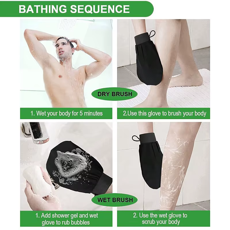 Gant exfoliant de douche marocain