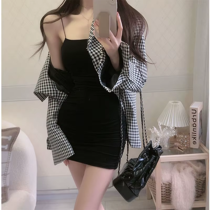 Mini robe fourreau élégante, couleur unie, sans manches, Type A, courte, Sexy, Slim, amincissante, couvrant les bras, nouvelle collection été