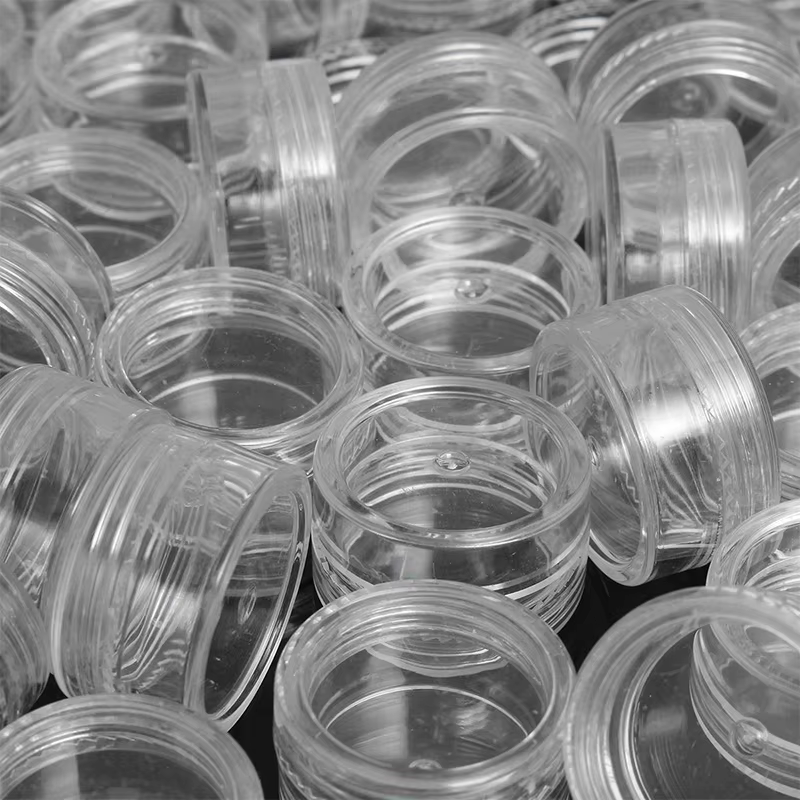 Pot à crème transparent pour échantillons