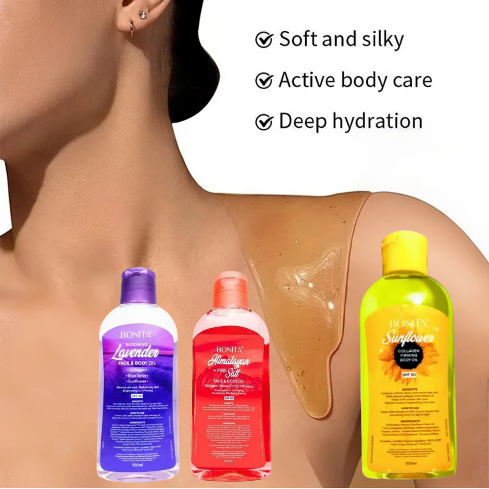 50/100ml Bonta naturel himalayen rose sel corps huile de Massage