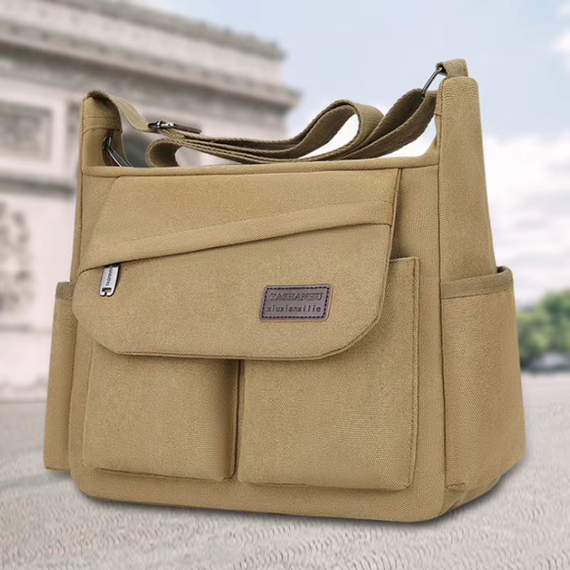 Sac bandoulière pour homme, design multi-poches - Sac à bandoulière grande capacité - Essentiels pour l'extérieur, rangement fonctionnel, pour les trajets en ville