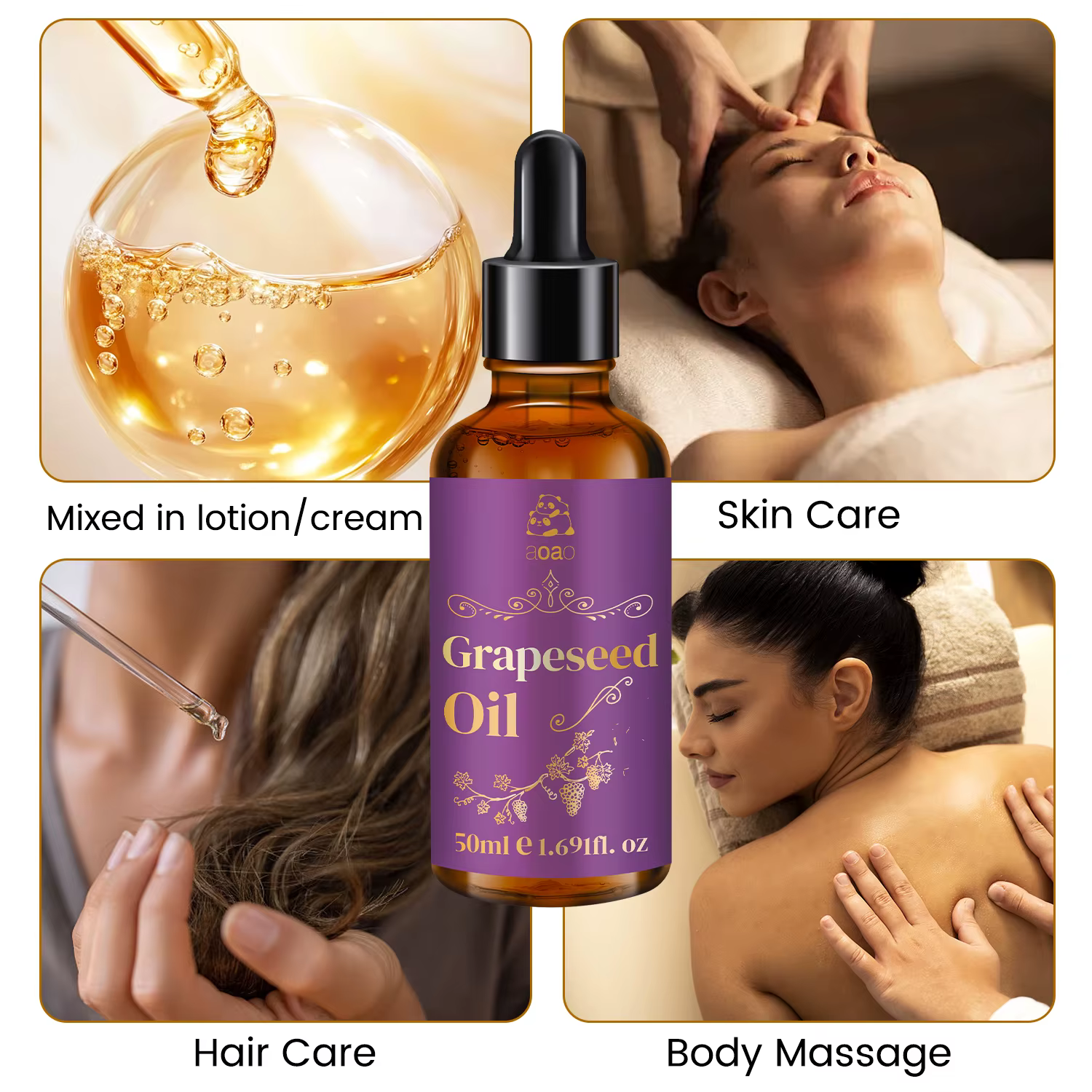 Huile de pépins de raisin adaptée pour le visage