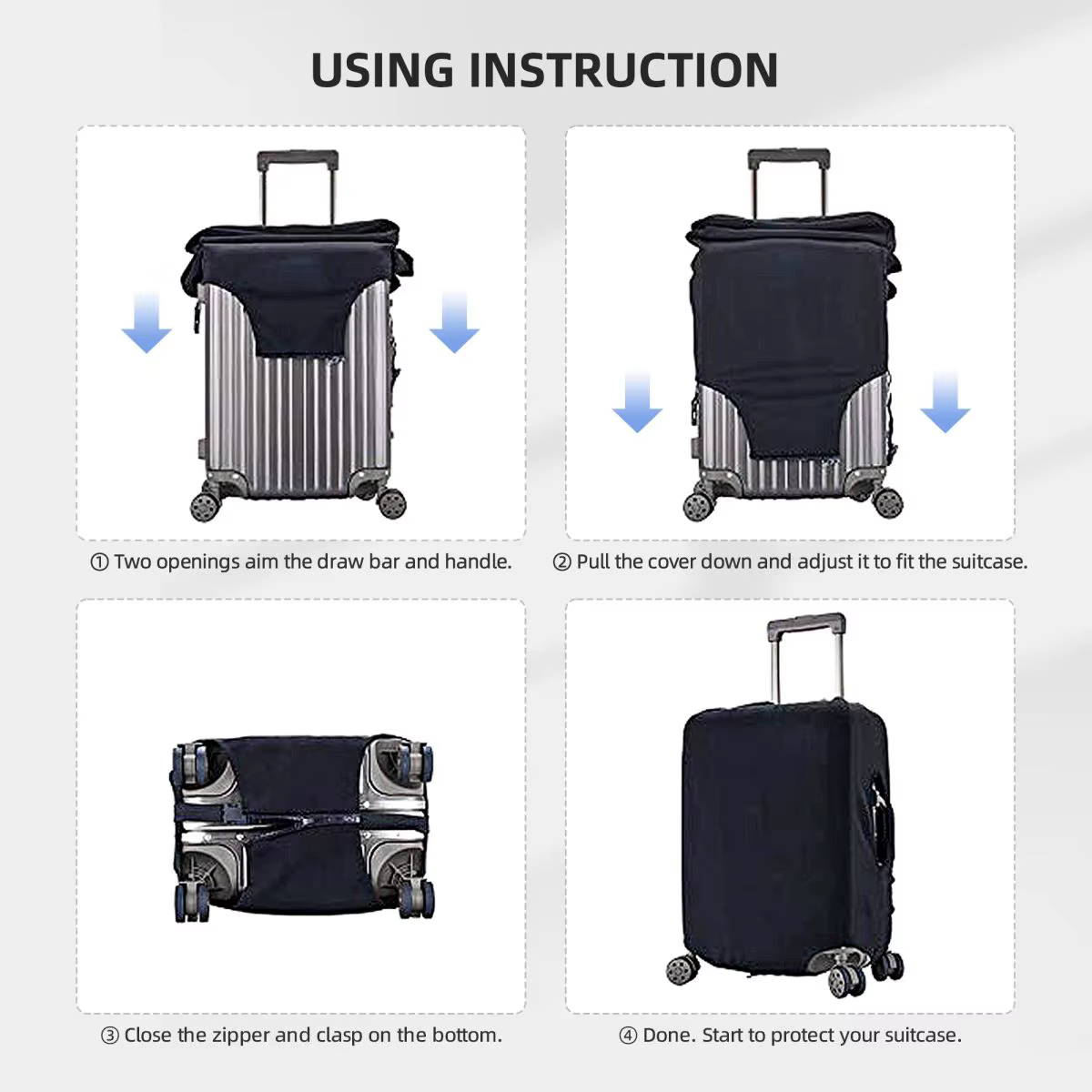 Juste de Protection Personnalisée pour Bagage de Pilote d'Avion, PoinValise de 18-32 Pouces