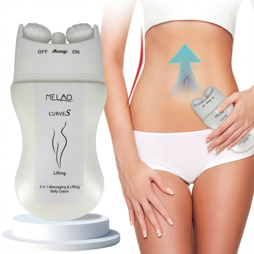 Crème liftante pour le ventre MELAO CURVES 100g avec dispositif de massage