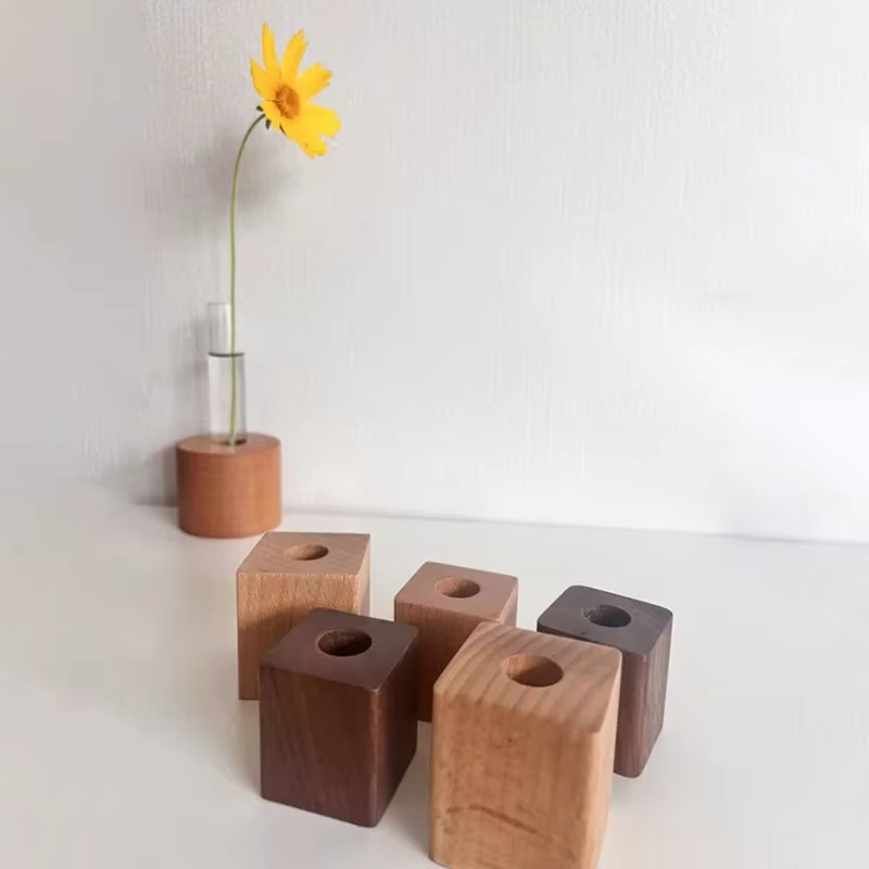 Porte-stylo créatif en bois, ornements de rangement de bureau, ameublement minimaliste, fournitures de bureau, boîte de rangement multifonction
