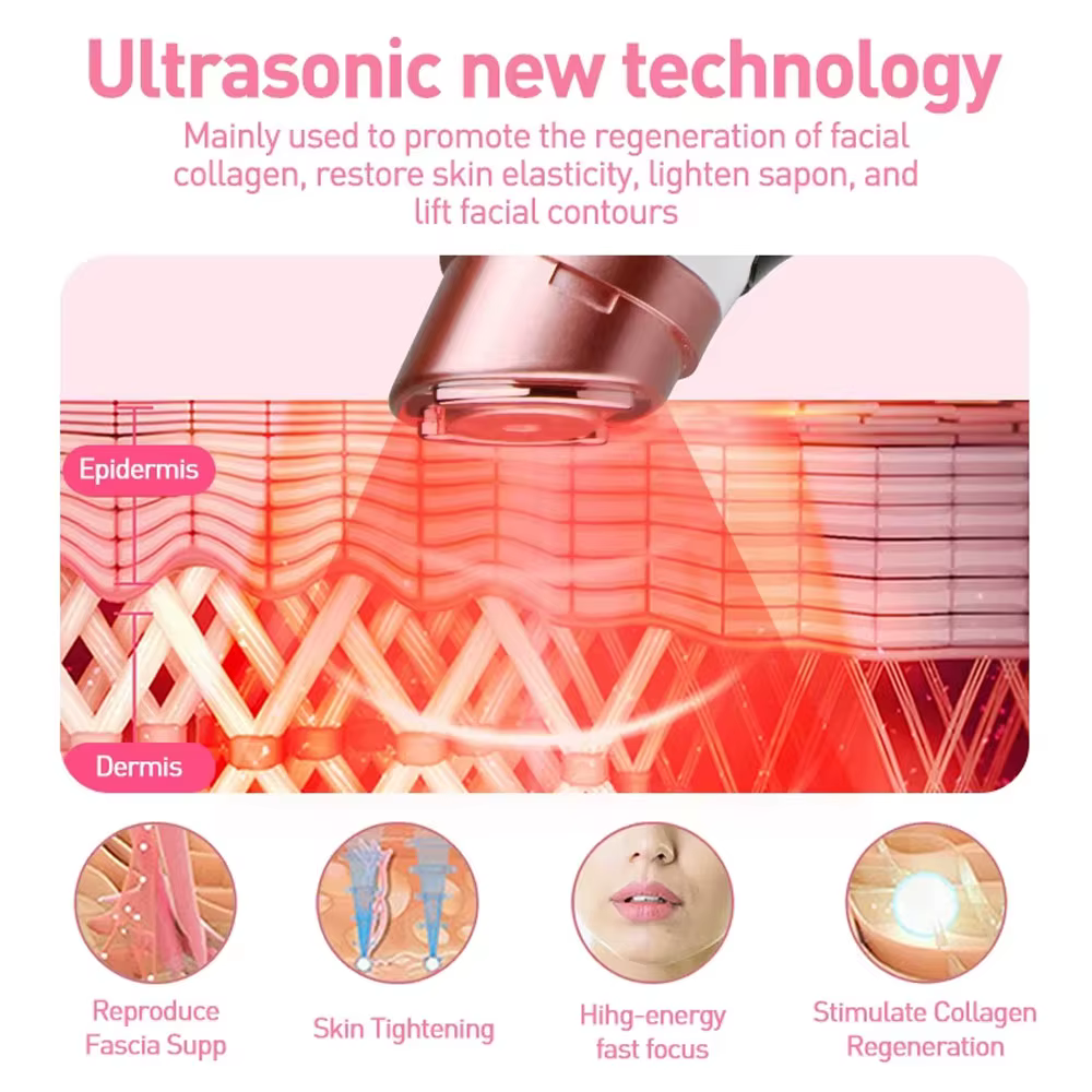 Mini dispositif de beauté du visage à microcourant HIFU EMS