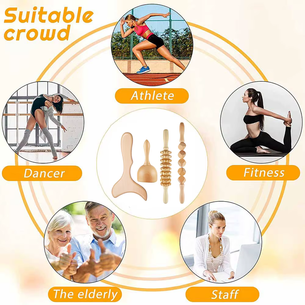 Masseur de Drainage lymphatique en bois
