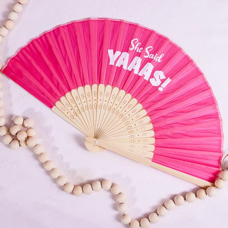 Éventail à main pour mariée, plage d'été, piscine, mariage, fiançailles, week-end Bach, enterrement de vie de jeune fille, fête des patients, douche, cadeau de voyage pour filles