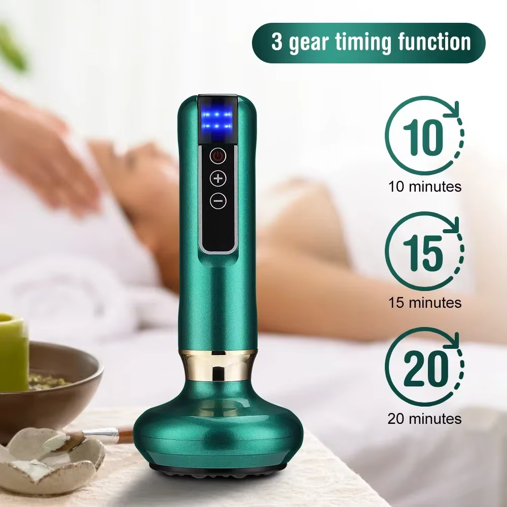 Masseur électrique tricolore GuaSha Anti-Cellulite ventouse sous vide beauté santé grattage chaleur infrarouge minceur Massage Thera