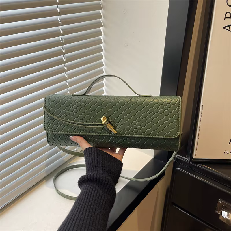 Sac bandoulière élégant tissé, sac de soirée à main tendance, sac boule polyvalent pour femme, accessoire quotidien stylé